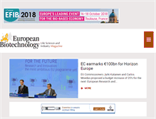 Tablet Screenshot of european-biotechnology.com